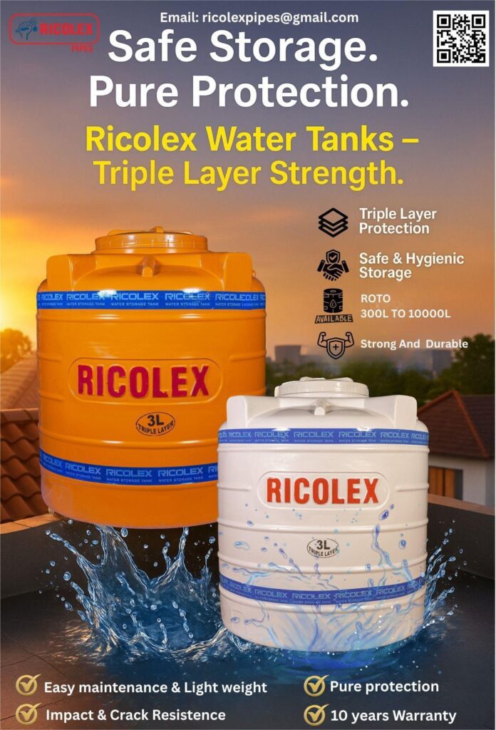 Water tanks with triple layer protection