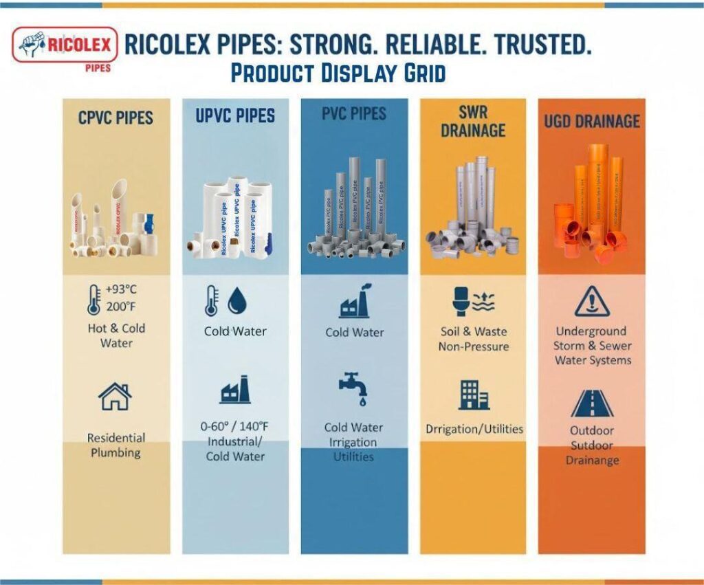 Ricolex PVC Pipes in Nanjangud – High Quality Plumbing Solutions