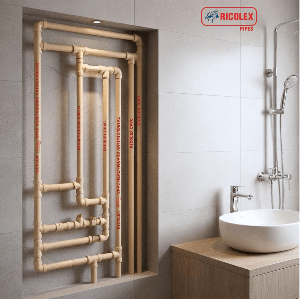 “Ricolex CPVC pipe for home plumbing hot and cold water system Karnataka”